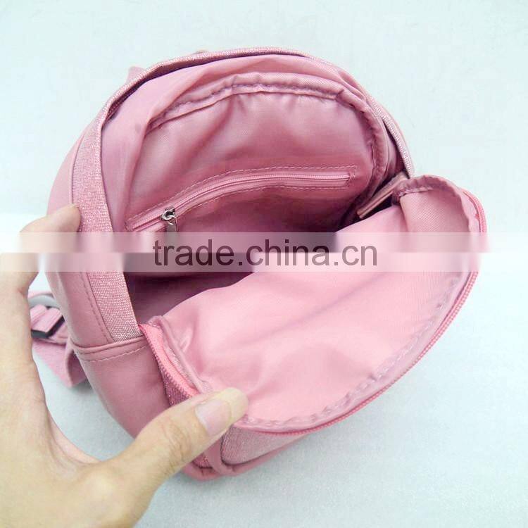 2106 fashion ladies backpack,pink genuine leather sports backpack,