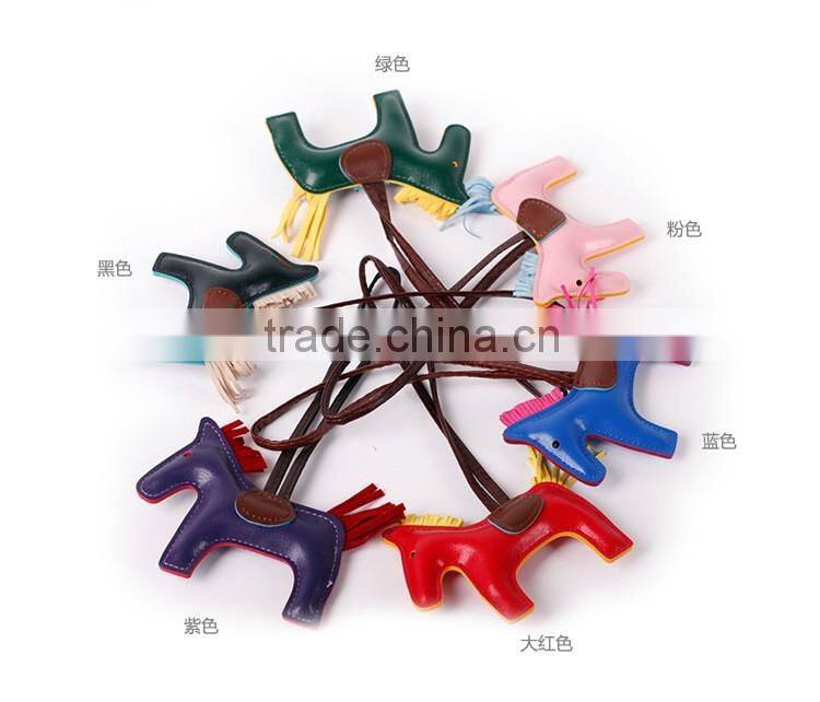 custom cheap bulk animal horse keychain leather Chinese factory wholesale supply