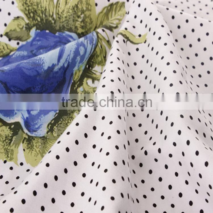 flower and dots print textiles 100% cotton fabric for bulk wholesale clothing