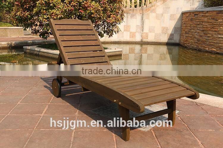 outdoor wooden swimming pool bed