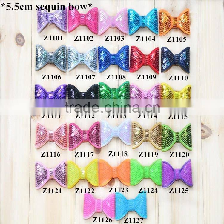 Fancy large 5" sparkle sequin bow for headband accessory,15 colors to pick up for new design hair bow