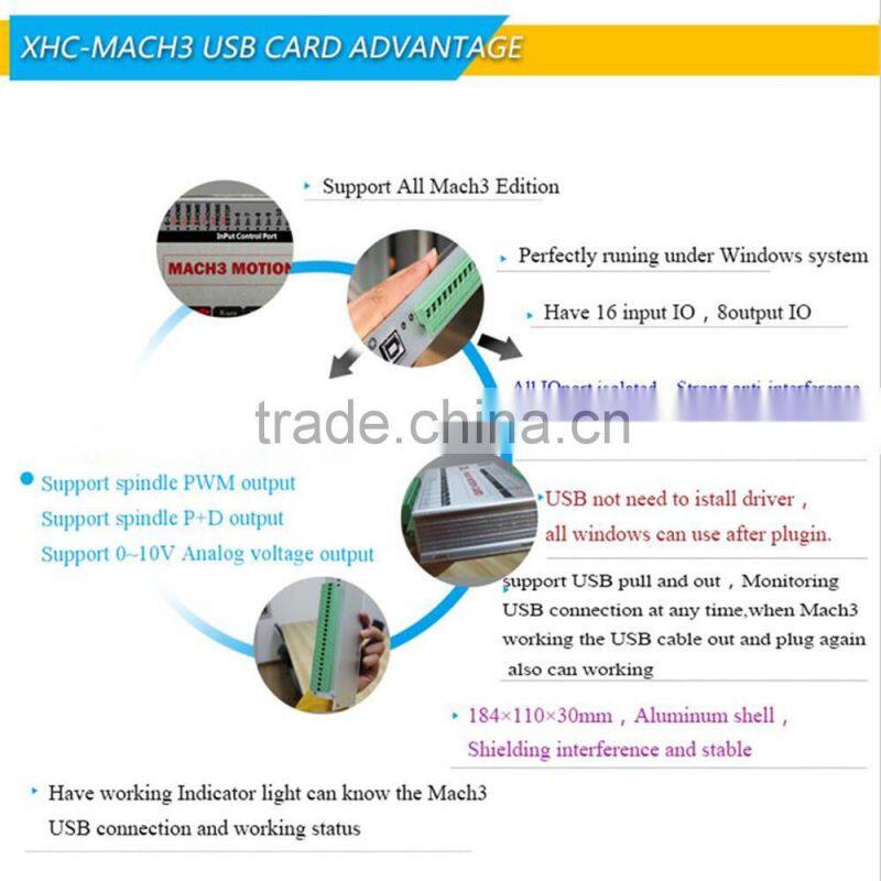 4 Axis USB Mach3 motion control card motion controller card2000KHZ