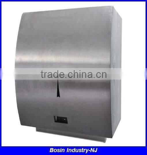 new design wall mounted stainless steel auto cut toilet paper dispenser