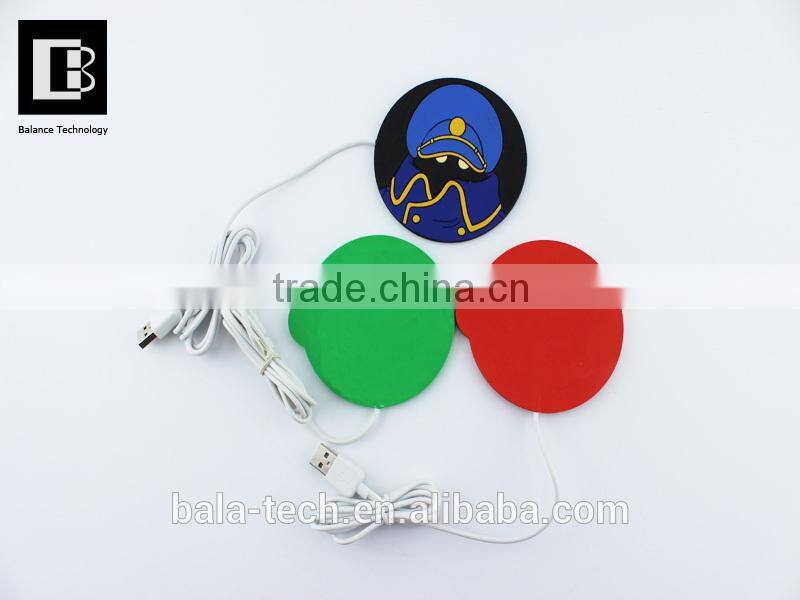 Fancy Customed design circular silicone cup mat