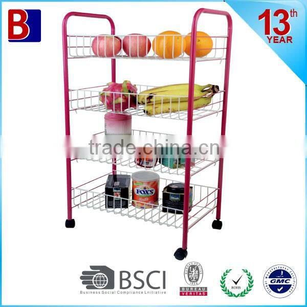 4 tiers spray powder kitchen trolley