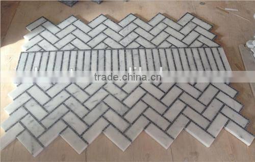 High Quality White Marble Carrara White Mosaic for Interior Decoration