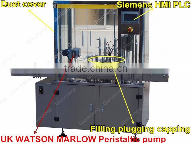 Free shipping 2 nozzle liquid filling and capping machine,auto eye drop filling