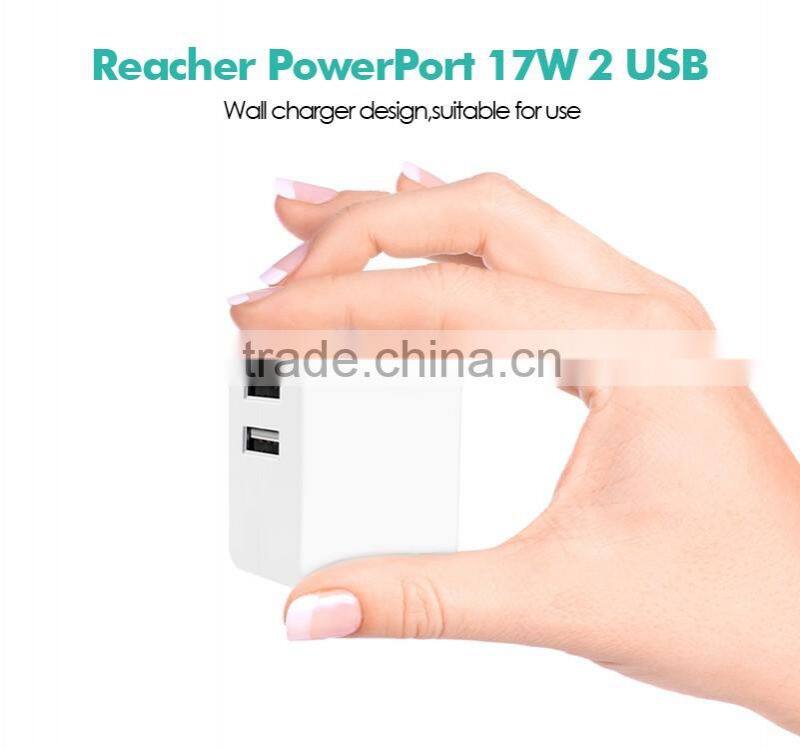 OEM supported 2 USB mini max power battery charger