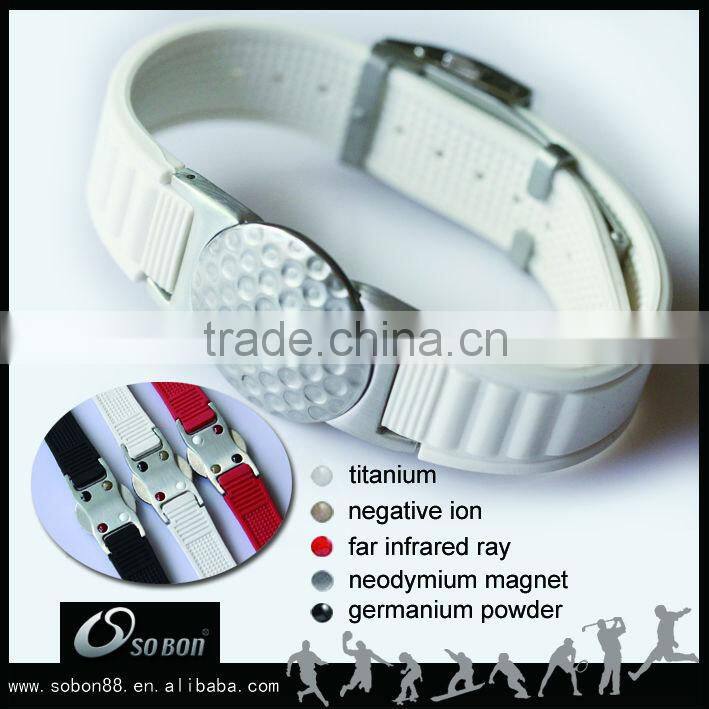 New design silicone wristband custom logo magnetic bracelet with changeable ball marker