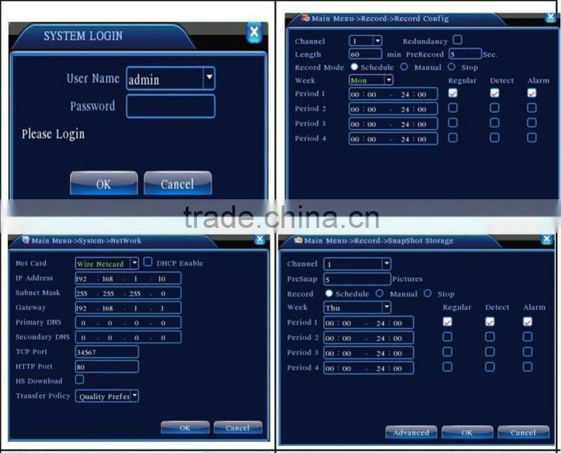 Latest CCTV DVR kit 4x480TVL NTSC CCD outdoor Home Security CCTV Camera system