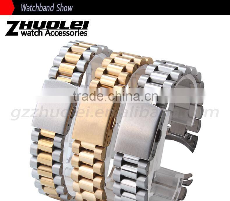 18mm high quality imported stainless steel watch bracelet for men's and women's with fashionable buckle Wholesale 3PCS
