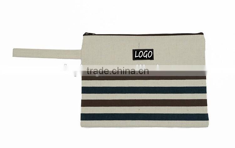 2016 hot sale lady ciutch bag plain canvas clutch bag