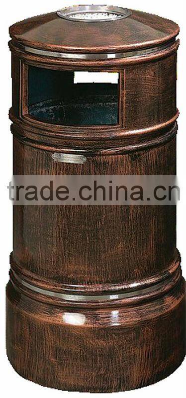 Luxurious royal Indoor square ground metal public dustbin