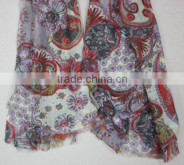 new product in 2014 fashion digital print 100% cashmere scarf new product