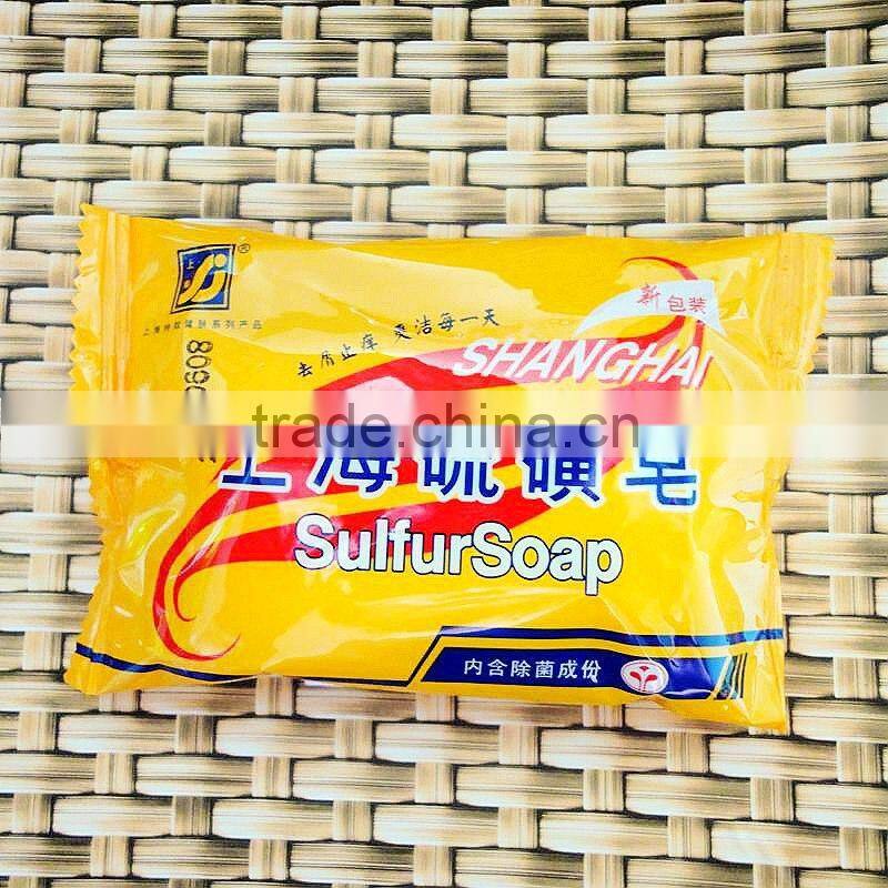 Shanghai Sulfur Soap high Efficient anti itching,dandruff,acne soap for Skin care,Bath soap bubbles antifungal 85g/pcs