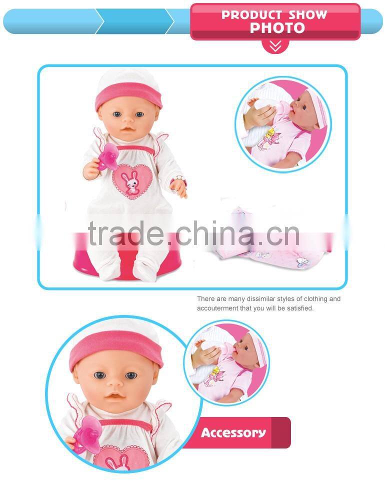 Guangdong popular 42cm lovable pee reborn baby dolls with moving eyes
