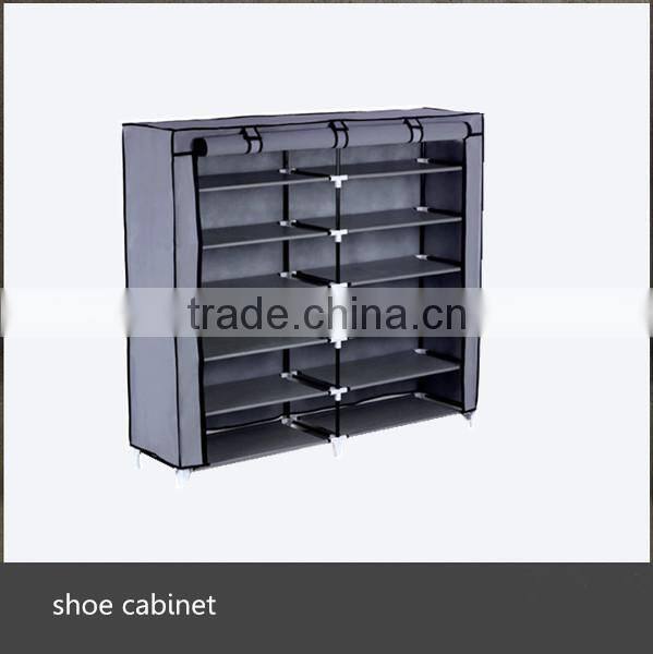 WUHUAN Space Saving Metal Shoe Rack With Non-woven Fabric