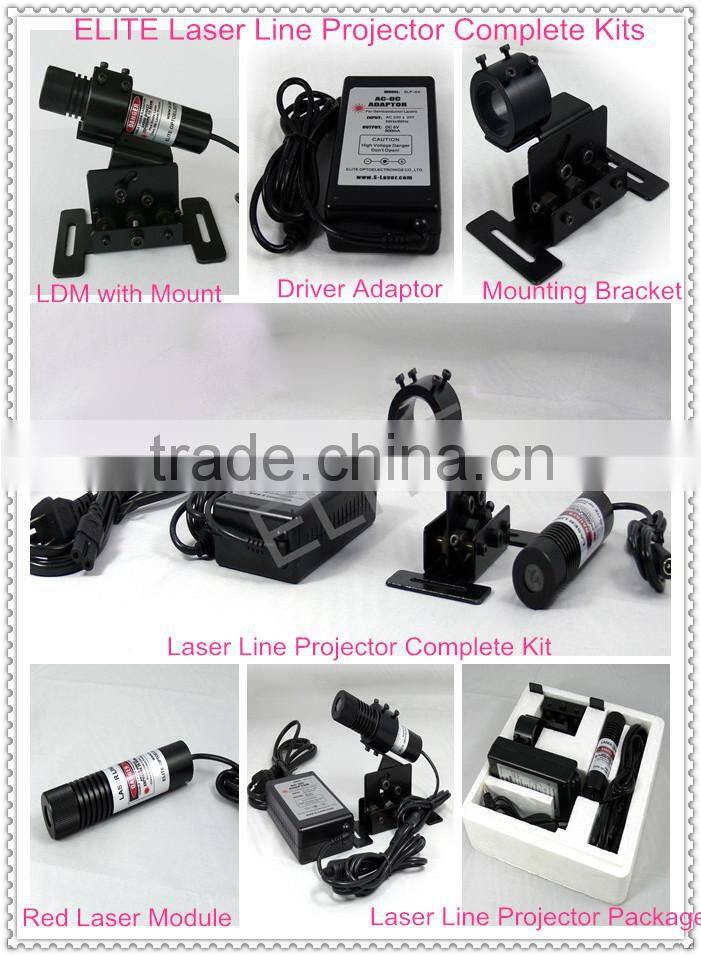 FDA Certify 635nm 3mw 5VDC Laser Line Projector for Stone/Metal/Woodworking, Fabric/Tire Processing Laser Alignment&Calibration