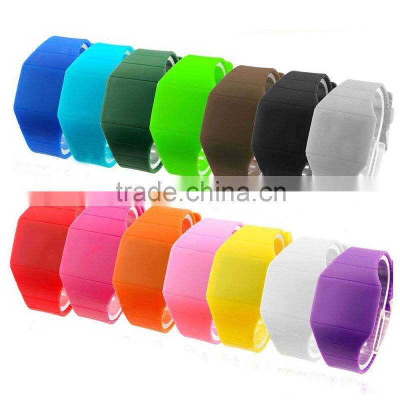 2015 new products silicone cheap led touch watch