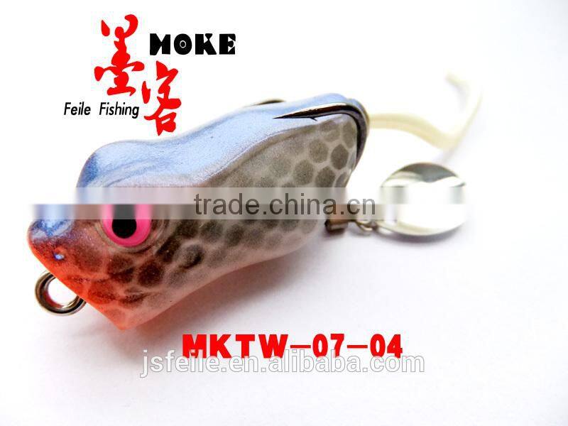 47MM silicagel plastic frog fishing lure for snakehea fish