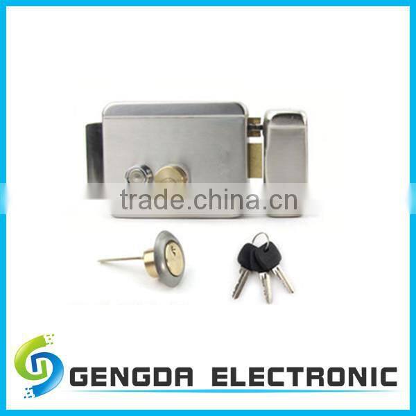 Self Locking Double Heads 12V Safety Keys Inward Electronic Door Lock