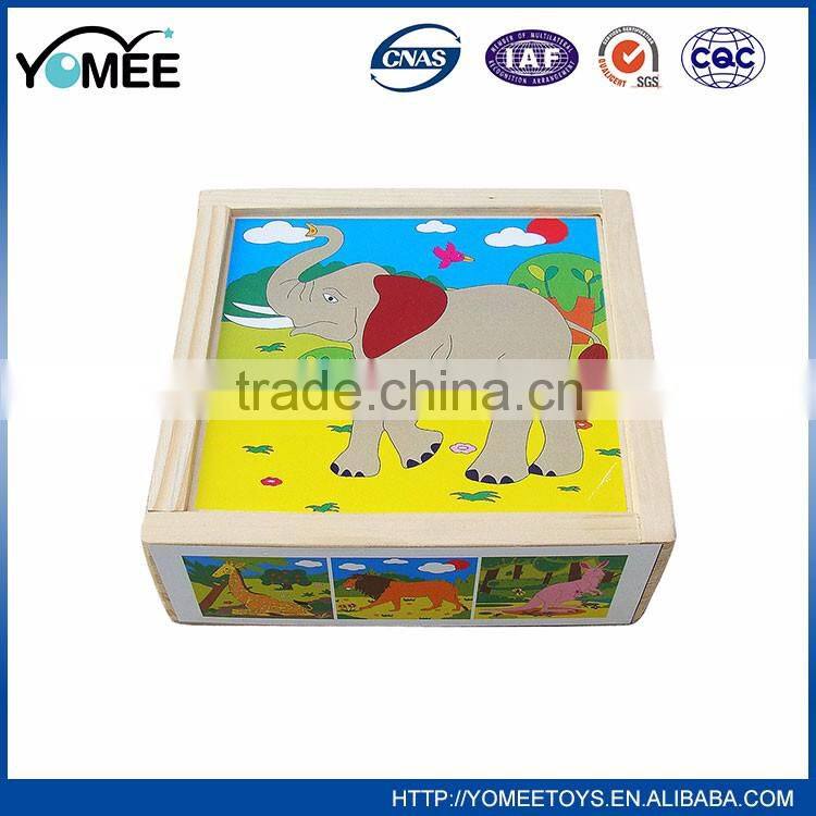 High quality YOMEE plywood Puzzle in Box educational toys