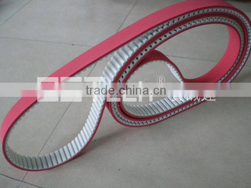 PU Timing Belt Coated With 4mm Red Rubber
