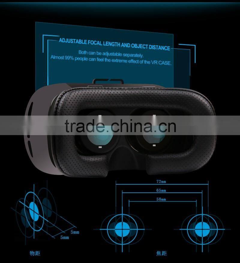Vr box version 3D, virtual reality vr box 3d glasses, ABS vr headset vr box 2.0 for mobile phone