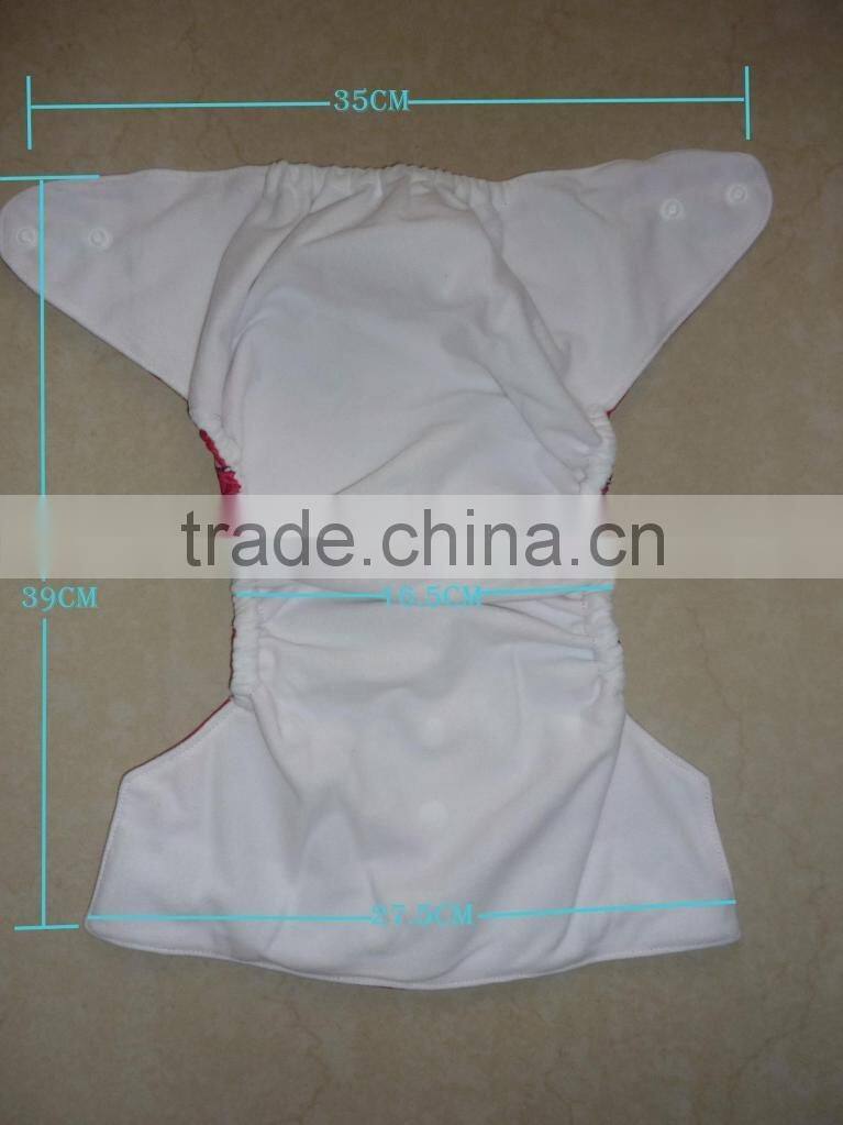 ALVA Cute Reusable Baby Cloth Diaper with Hook and Loop Fastener