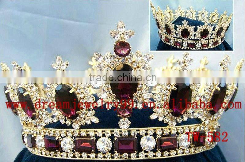 high end elegant crystal kings crown