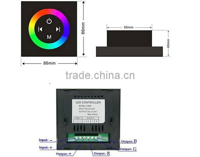 DC12-24V Touch Panel rgb led controller