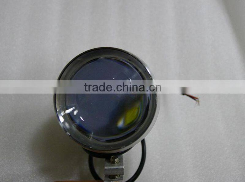 12V Black 30W U2 LED Laser Gun Day waterproof Spot Light Motorcycle Driving Front Headlight