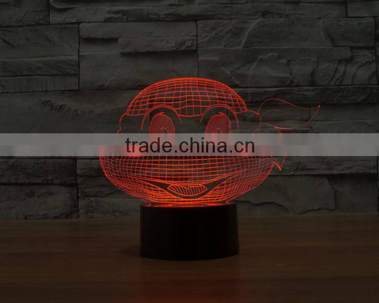 New Teenage Mutant Ninja Turtles colorful 3D LED lamp touch switch night light gradient visual illusion reading lamp Holiday