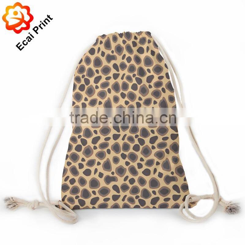 High quality latest digital printing sublimated drawstring backpack bag