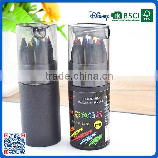 3.5' new factory black wooden color Pencil in tube sets for promotion gifts