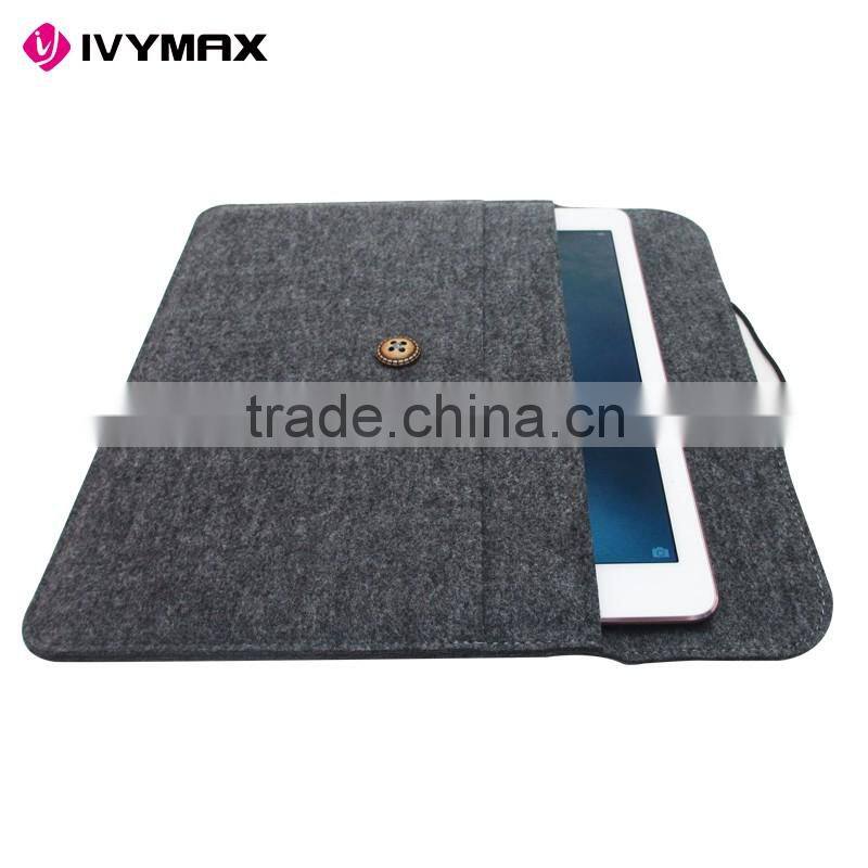 IVYMAX new design dark grey sleeve case cover ultrabook netbook laptop sleeve bag for 9.7 inc ipad pro