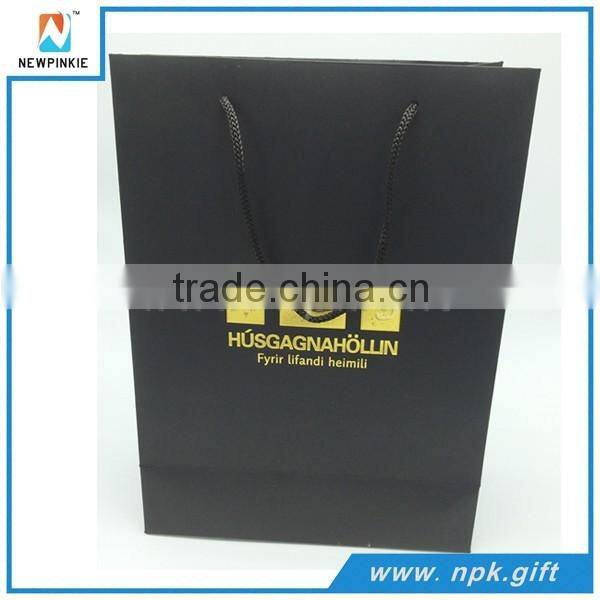 2016 New Fancy Recyclable Custom Logo Printed Kraft recycle paper bag