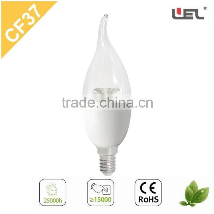 new products E14 7W CF37 led candle flame light lampada led alibaba china supplier