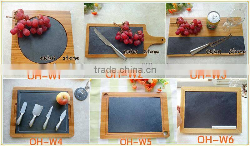 Special designs beautiful slate stone high quality dinner plate