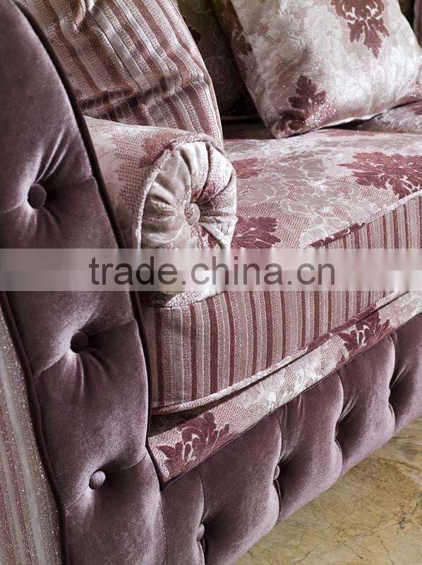 2015 italian new classical fabric sofa set design AL025