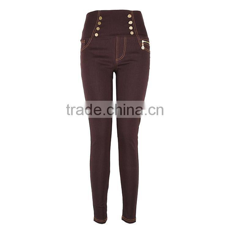2015High-Waisted Trousers ladies trouser cutting,ladies Harem Pants,Fashion twill woven leggings