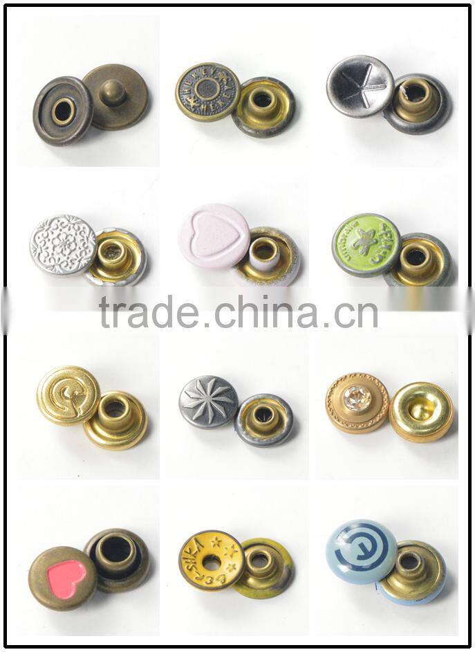 Fashion design 2016 eyelet and rivets for bags factory antique copper color nipple rivet for denim cloth