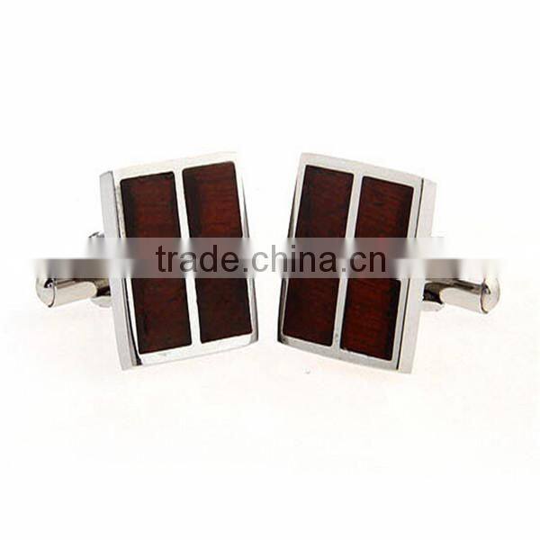Groomsman Cufflinks with Onyx, Wood and Stainless Steel, Wood Keyhole Cufflinks