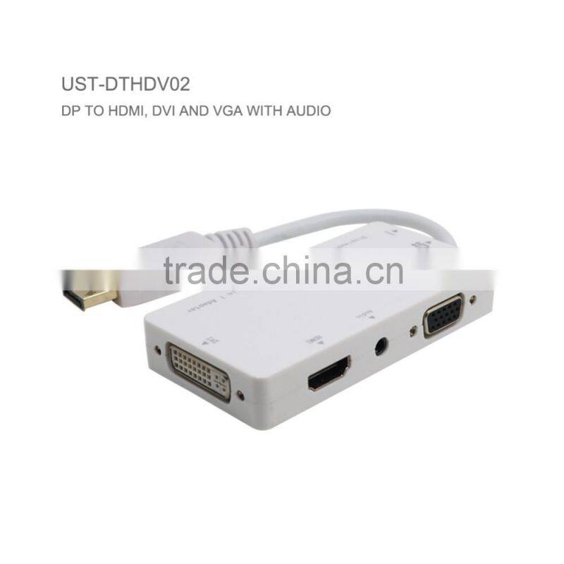 DP to VGA /DVI and HD MI 3 in 1 Adapter with Audio
