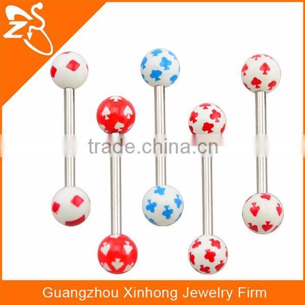 Free sample custom tongue rings Hot sell colorful body jewelry