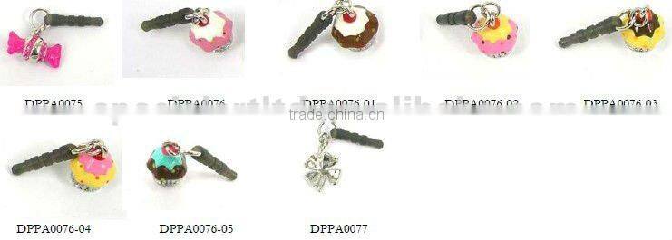 promotional fashion crystal earphone jack plug,designed by (C) charis,OEM service,pass SGS factory audit