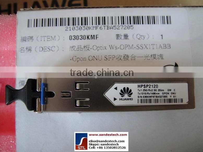 Huawei HPSP2120 03030KMF TX1.25G/RX2.5G 20KM TX1310/RX1490 GPON ONU SFP Transceiver for Huawei MA5626 5620