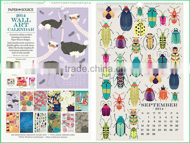 Calendar 2014 wall scroll calendar natural
