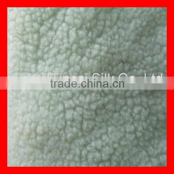 Polyester Colour Lilac Solid Dyed Sherpa Fur Fabric