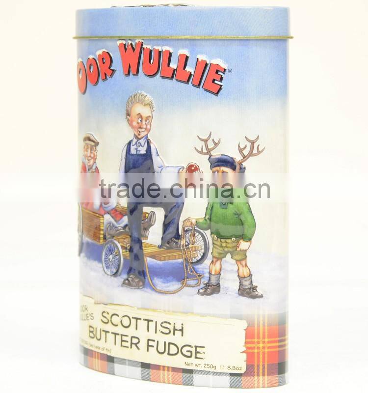 Traditional pictures tin can for biscuit packaging